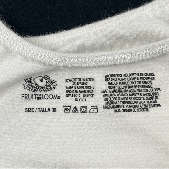 Fruit Of The Loom Sports Bra Womens 38 White Pull Over - Picture 2 of 7
